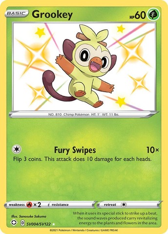 Grookey - SV004/SV122 - Shining Fates: Shiny Vault